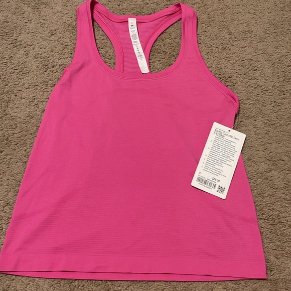 NWT Lululemon swiftly tech racerback tank top 2.0 Race SONIC PINK Sz 8 - Picture 5 of 7